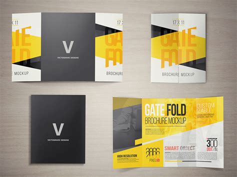 17 x 11 Gate Fold Brochure Mockup :: Behance