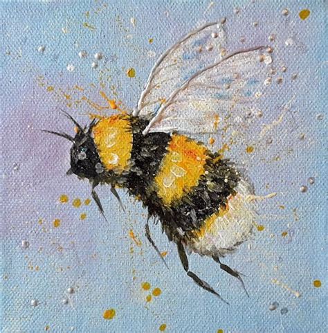 Bumblebee Bee Painting, Nature Art Painting, Acrylic Oil Painting ...