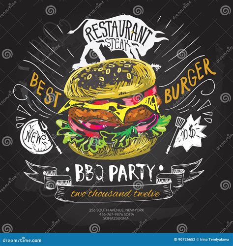 Fast Food Vector Logo Design Template. Hamburger, Burger Or Menu Board ...