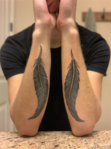 got these raven feather tats just like Dave a few weeks ago i thought i should show them off : r ...