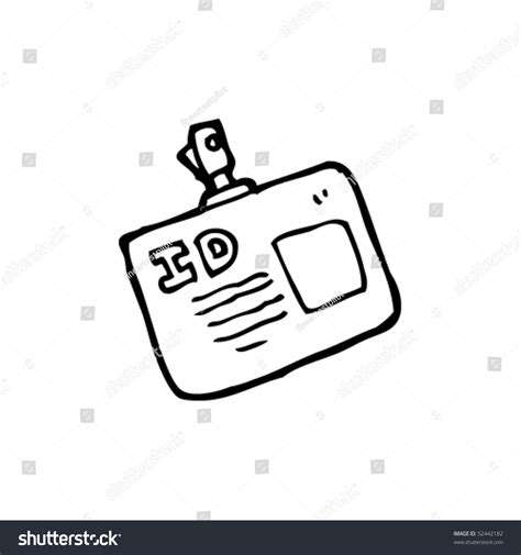 Quirky Drawing Of Id Badge Stock Vector Illustration 52442182 ...