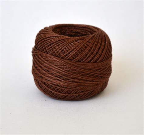 Mercerized cotton crochet thread _ brown by ShvedovaJoDesign