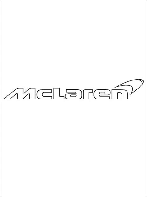 Coloring pages: McLaren - logo, printable for kids & adults, free