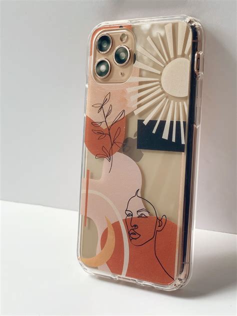 Modern Line Art Collage Clear Phone Case | Diy phone case, Clear phone ...