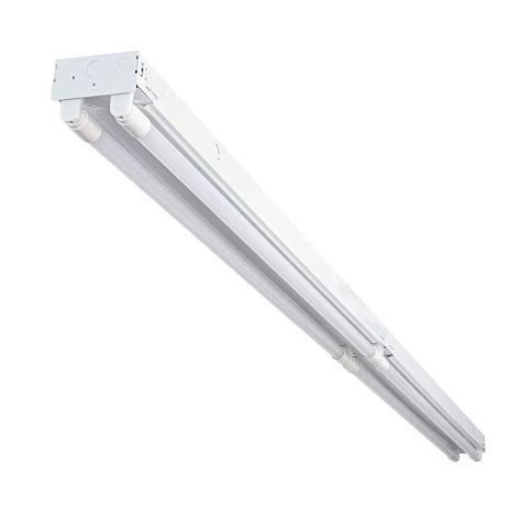 EnviroLite 8 ft. 4-Light White Industrial LED White Strip Light with T8 ...