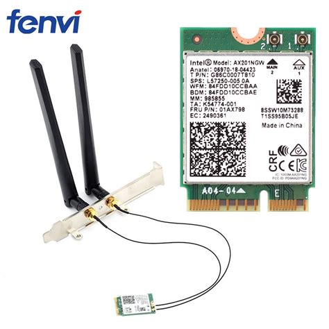 2.4Gbps Bluetooth 5.0 Wireless AX201NGW Wifi Desktop Kit IPEX MHF4 U.FL Antenna For NGFF/M.2 ...