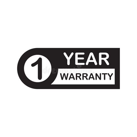 1 Year Warranty Sign on White Background for Banner, Label, Sticker ...