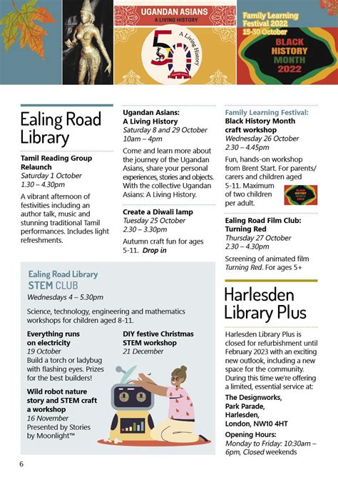 What's on - autumn events from Brent libraries, Arts and Heritage by Brent Council - Issuu