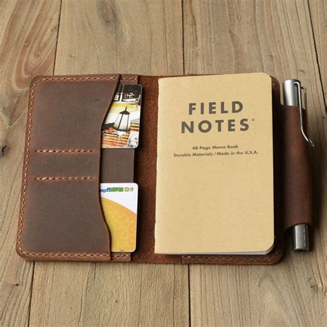 Refillable Genuine Leather Journal Cover for Pocket Size Field | Etsy