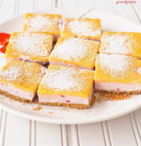 Lemon Strawberry Ice Cream Bars