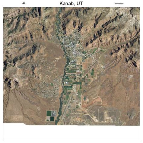 Aerial Photography Map of Kanab, UT Utah