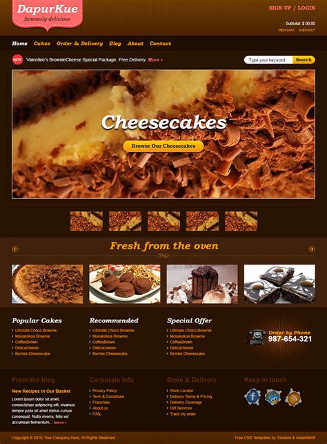 Free DapurKue Website Template - Free Website Templates, HTML5 & CSS Templates & Open Source ...