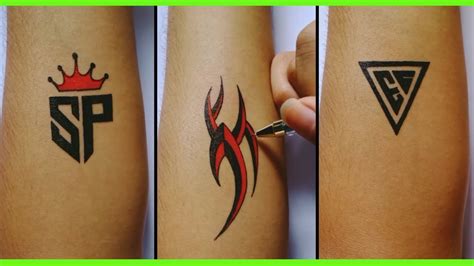 IDE DESAIN TATO SIMPLE DAN KEREN || DIY Simple Tattoos - YouTube