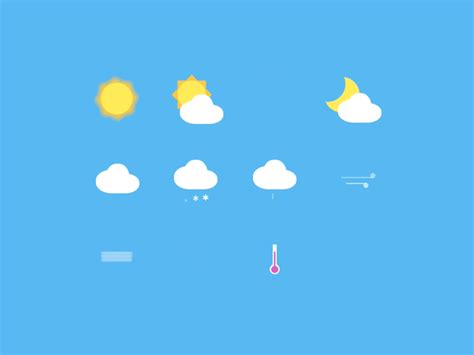 Weather Icons Animation by Junhyuk Jang on Dribbble