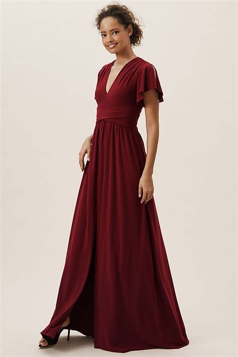 Black Tie Wedding Guest Dresses | Anthropologie | Wine color bridesmaid ...