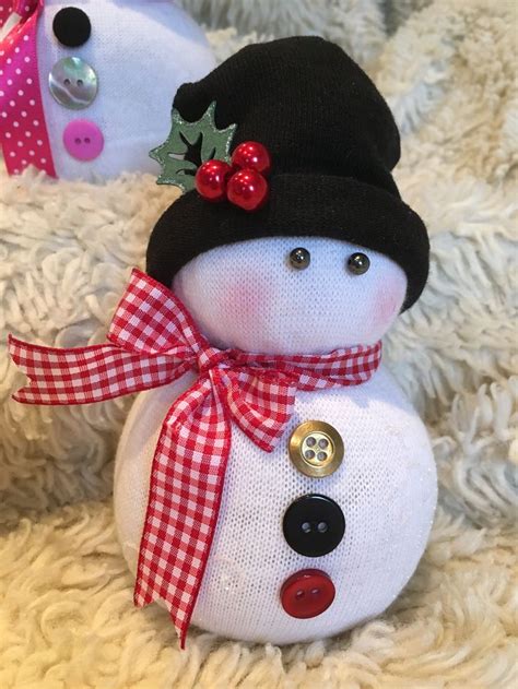 Sock Snowman, they are fun and easy to make, I love them ️ | Snowman crafts diy, Sock snowman ...