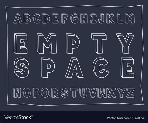 Empty space handwritten bold font Royalty Free Vector Image