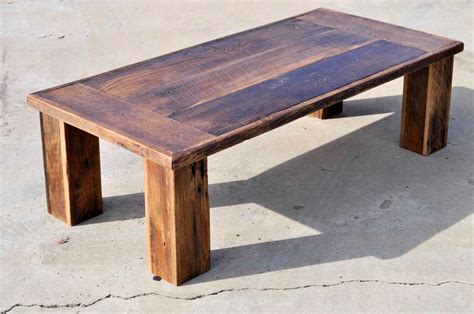 Reclaimed Oak Barn wood Coffee Table The Herc by DohlerDesigns