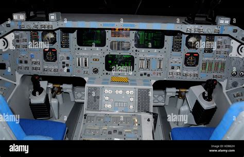 Space shuttle cockpit and instrument panel Stock Photo - Alamy