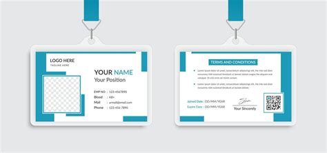 Professional horizontal id card template design 6935995 Vector Art at Vecteezy