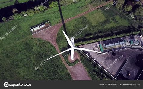 Wind Turbine Top Aerial View — Stock Photo © wadiifekar #342619898