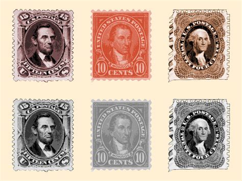 Vintage Postage Stamps Vector Art & Graphics | freevector.com