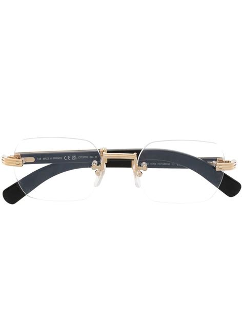 Cartier Eyewear Frameless round-frame Glasses | Gold | FARFETCH