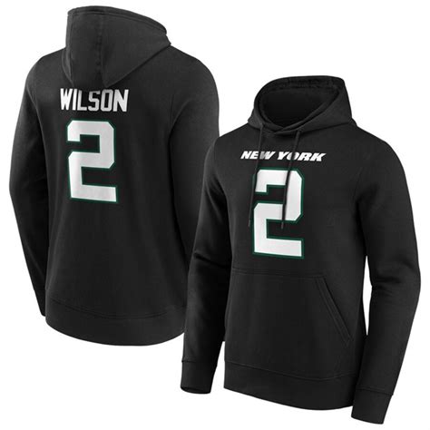 Men's New York Jets #2 Zach Wilson Black Hoodie [NFL_Jets ...