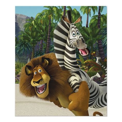 Alex and Marty Playful Poster | Zazzle | Madagascar movie, Marvel ...