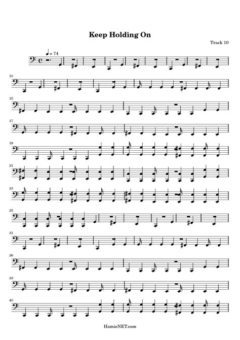 Keep Holding On Sheet Music - Keep Holding On Score • HamieNET.com