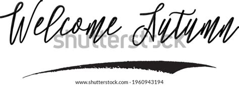 Handwritten Font Cursive Typography Text Welcome Stock Vector (Royalty ...