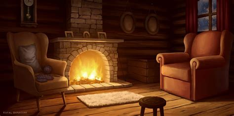 ArtStation - OSLO: Animated short film, Rafal Banasiak Cabin Bedroom, Bedroom Night, Casa Anime ...