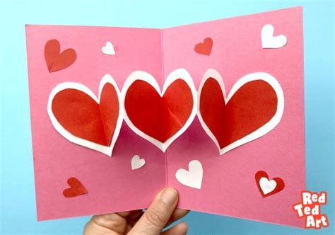 DIY Pop-up Heart Valentine Card SVG And PDF Files For Instant Canada ...