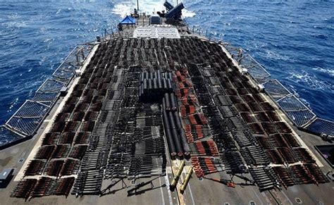 US Navy's 5th Fleet Seizes Weapons Shipment From Stateless Dhow In Arabian Sea