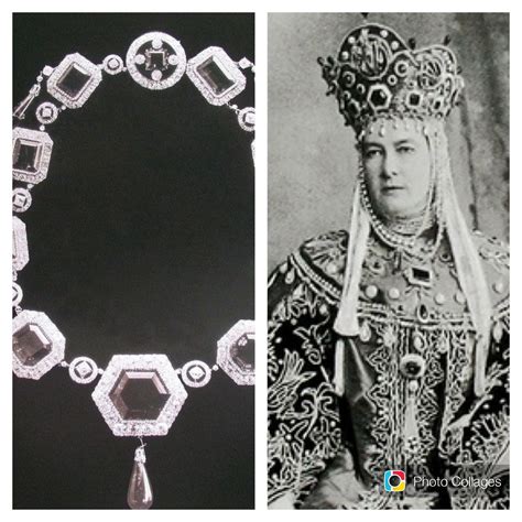 THE ROMANOVS JEWELRY ~ left :: The emerald diamond necklace parure of Grand Duchess Maria ...