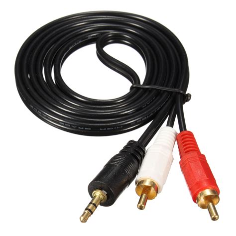 1.5M/3M/5M 3.5mm Male to 2RCA AV Male Stereo Audio Cable AUX Cable – Alexnld.com