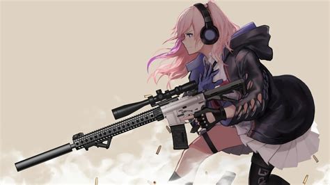 Anime Girls Frontline Guns Sniper Rifle 4K Wallpaper #4 Girls ...