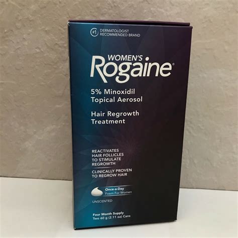 Women's Rogaine 5% Minoxidil Foam for Hair Thinning and Loss, 4-Month ...