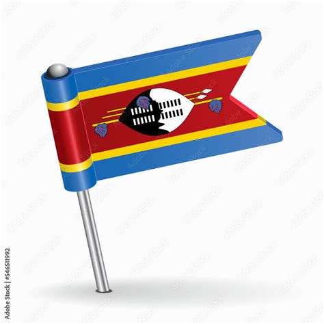 Eswatini flag map pointer layout. Vector illustration. Stock Vector | Adobe Stock