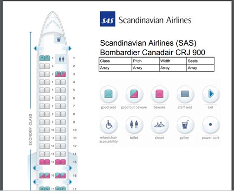 CRJ 900 Aircraft Seating Chart