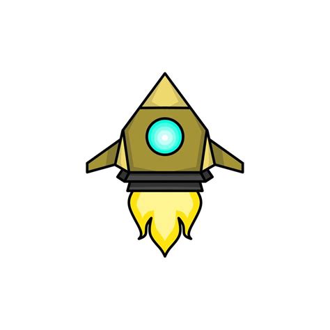 spaceship icon, a simple spaceship design with an elegant concept ...