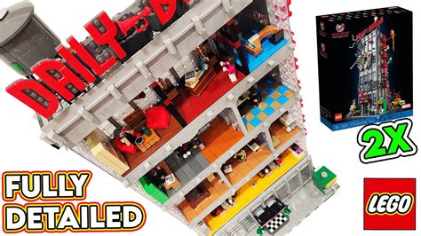 Double Sized LEGO DAILY BUGLE with Interior Details Full Overview - YouTube