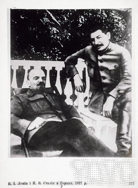 Photogaph of Lenin and Stalin in Gorky c.1922, Unknown Photographer, c ...