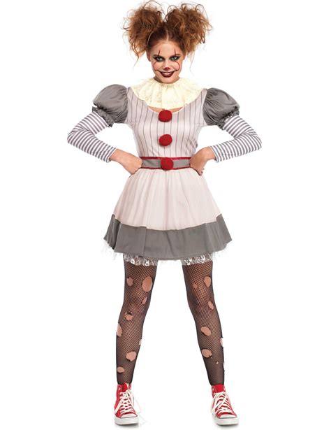 Creepy horror clown kostuum voor vrouwen - Vegaoo | Halloween dress ...