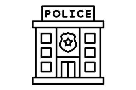 Police Station Outline Icon Graphic by Maan Icons · Creative Fabrica