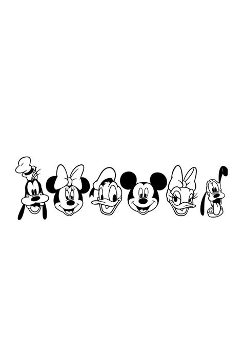 Mickey & Friends Disney SVG in 2023 | Disney silhouettes, Diy disney ...