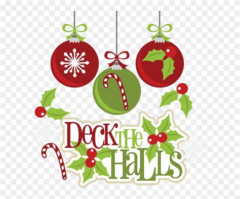 Deck The Halls Christmas Templates, Christmas Clipart, - Deck The Halls Clipart - Png Download ...