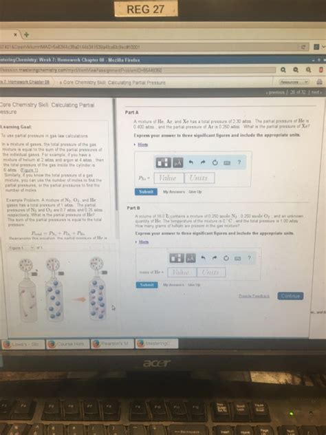 Solved To use partial pressure in gas law calculations In a | Chegg.com