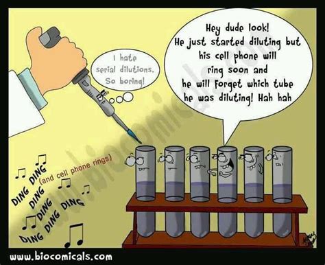 Dilutions | Lab humor, Laboratory humor, Microbiology humor