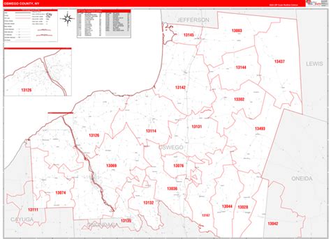 Oswego County, NY Map Book - Red Line